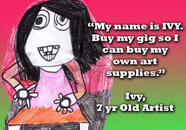 commission my 7 yr old daughter to create a work of art for you, any subject big1