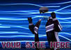 brand this futuristic cyber dancing video with digital special effects for advertising promotion of blog, site, service, music or event small1