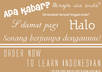 teach you Indonesian language