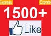 give 1500+[Guaranteed] Facebook likes to your facebook fanpage,likes in 48 hours