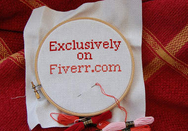 embroider your simple message in cross stitch and send you the jpg images big1