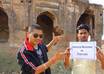 record a video at an indian historical monument small1