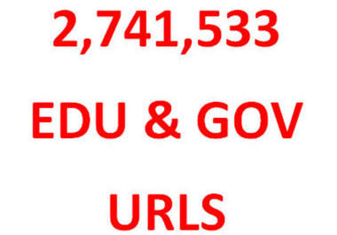 give you a list of over 2,7 million unique Edu and Gov urls big1