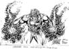 pencil super hero comic book character