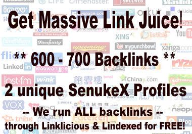 run you TWO SenukeX profiles that creates 600 to 700 relevant backlinks big1