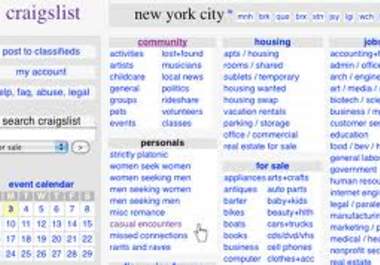 post 2 Ads to Craiglist in the New York with my own pva account big1