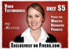 record an enthusiastic HD video testimonial or review for your company/website