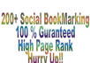manually Submit 200+ Social BookMarking Guranteed Link Juice to URL + Ping to Crawl Google