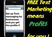 show you how to PROFIT by setting up text marketing campaigns for free for businesses