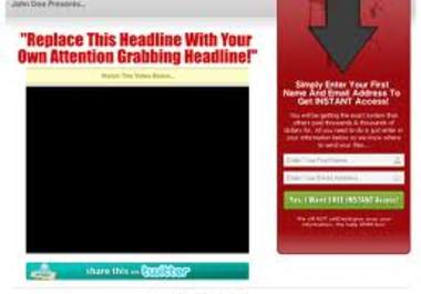 create any Instant sales page, offer page, landing page, or squeeze page in wordpress big1