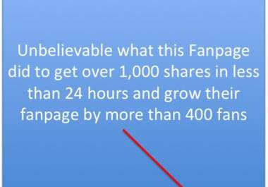 share how a fanpage generated 1,000 shares in less than 24hrs big1
