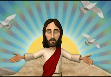 make an animated Jesus to speak and read your message for 30 seconds big1