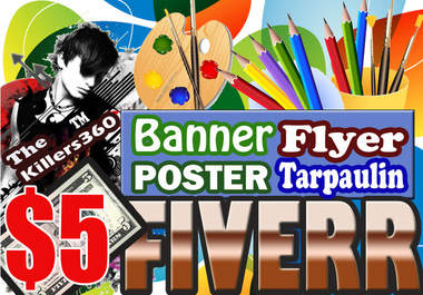 create a colorful and awesome cool graphics design including banners flyers posters invatation card etc big1