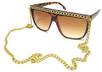 mail you Rihanna Sunglasses with Gold Chain worn by celebrity Rihanna