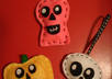 send you a set of two handmade felt skulls