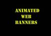 design Four Clickable animated flash web banner advertisements