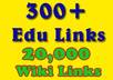 give you 30,000+ Wiki Links and 300+ Edu Backlinks and 4 x 100USD Adwords Voucher