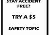 create a one page generic monthly safety topic
