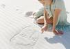 make LOVELY girl draw your photo or logo on the sand small1