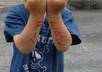 write anything on my sons hands saying your message or link
