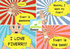 make a COMIC strip where you can promote your website, product  or service, or promotional text message