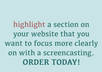 create a screencast explaining your website areas small1
