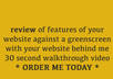 review your website against a green screen with your website behind me