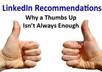 post a LinkedIn Recommendation for your profile from the Vice President of HR