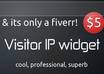 create an html/php Visitor IP widget that you can place on your website
