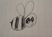 draw a cute flying character small1