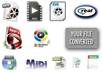 convert one file format to another format, files can be text, audio or video