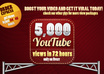 give you 5000+ youtube video views in 48 hours