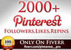 instantly Add 500+ Pinterest Followers, 500+ Likes, 500+ Repins And I Will Promote Your Website On My Facebook Page With 80,000 Users