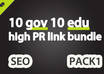 create 10 gov and 10 edu links to your website