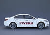 add your personal or professional LOGO on a white modern car, mockup image only