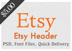 make your Etsy Banner / header with your logo and tagline small1